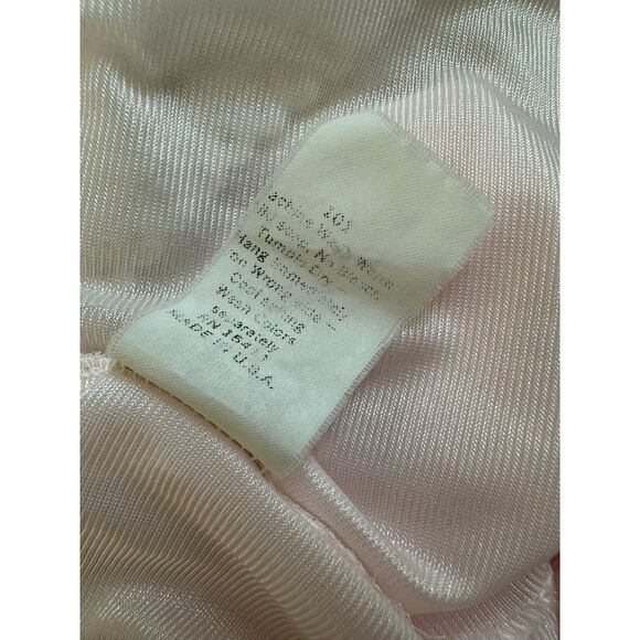 Vintage Sheer Babydoll Nightgown Dress Robe Pale Pink & White Lace size Small - Picture 3 of 9